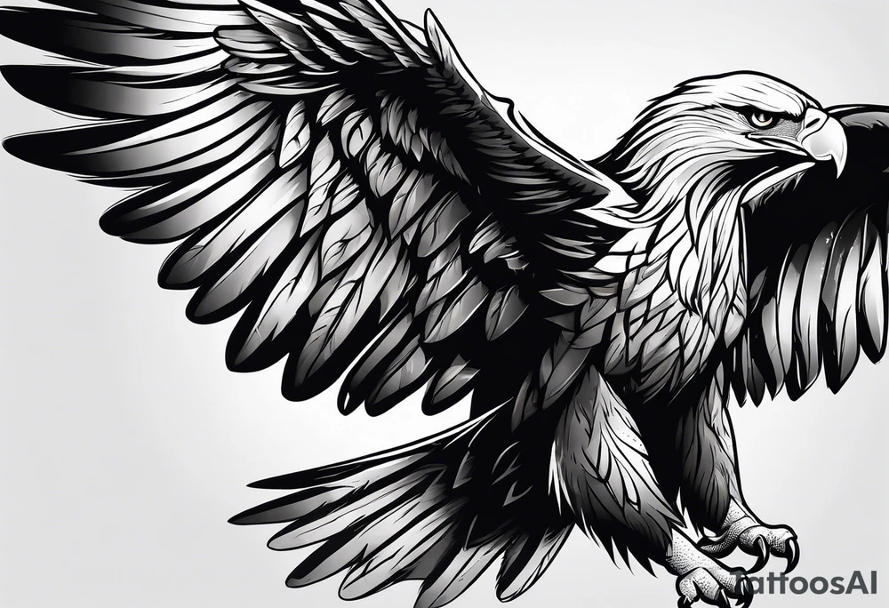 Eagle wing for arm tattoo idea