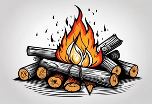 Bonfire tattoo idea