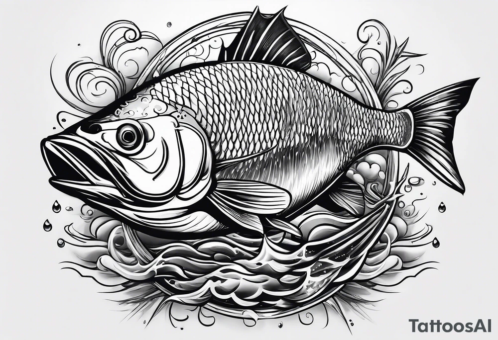 fishing in heaven tattoo idea