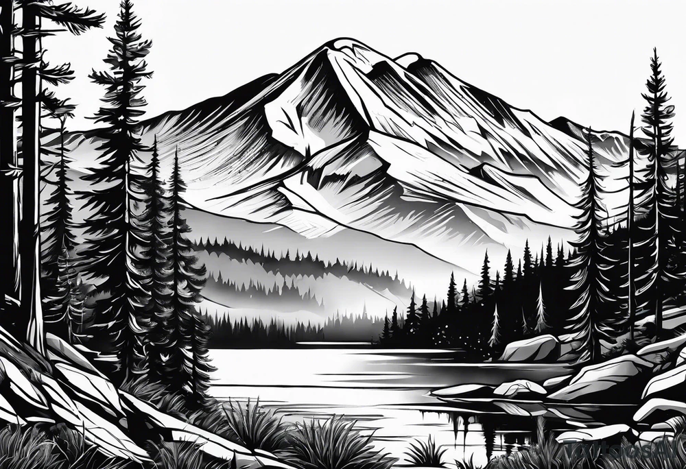 Breckenridge mountains tattoo idea