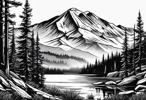 Breckenridge mountains tattoo idea