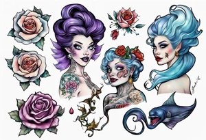 Ursula but young and beautiful tattoo idea