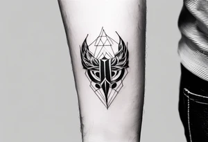 unique minimalist tattoo on ankle symbolizing strength tattoo idea