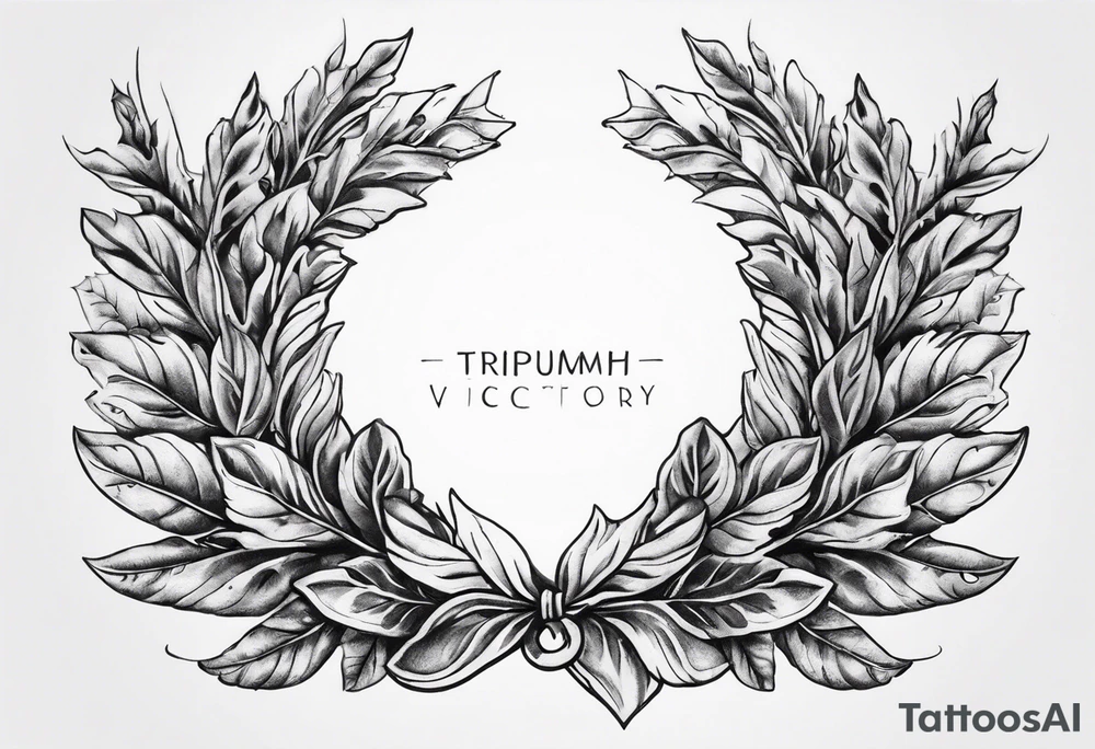 Triumph & victory; laurel wreath  for men tattoo idea