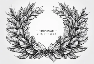 Triumph & victory; laurel wreath  for men tattoo idea