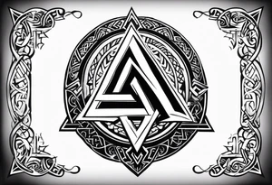 Valhalla shield  valknut sword tattoo idea
