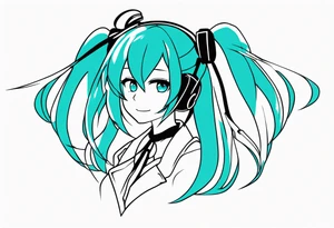 hatsune miku tattoo idea