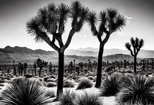 Tall Joshua trees tattoo idea