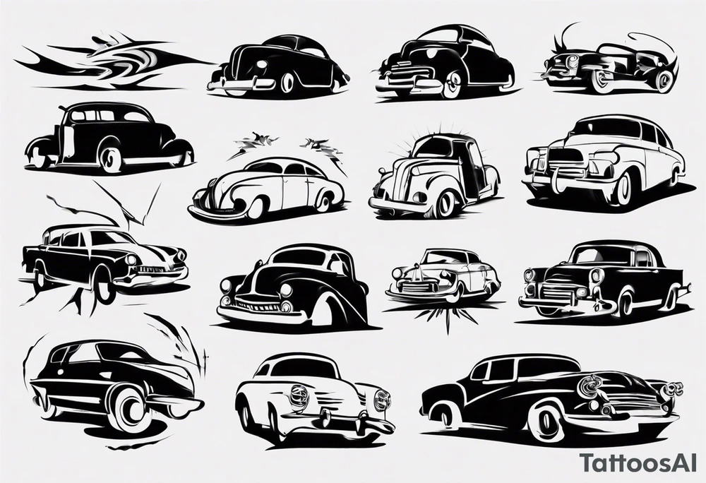 Car dancing tattoo idea