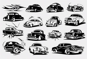 Car dancing tattoo idea