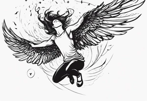 Icarus falling from the sky tattoo idea