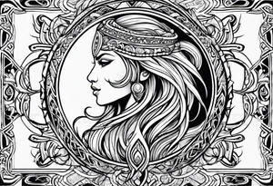 Aquarius tattoo in a tribal design tattoo idea