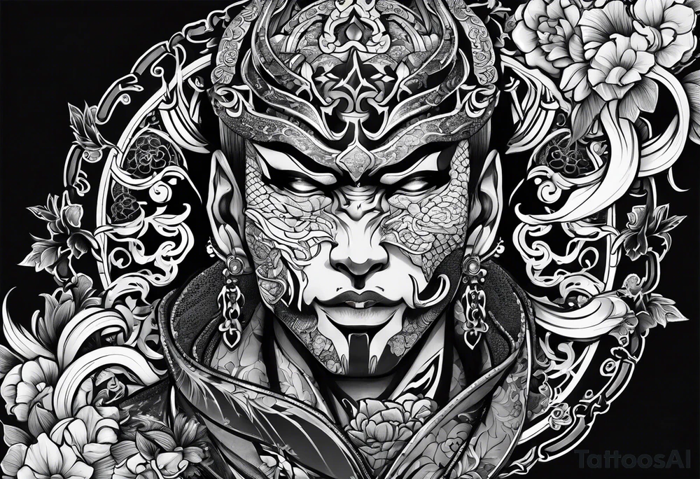 yakuza tattoo demon tattoo idea