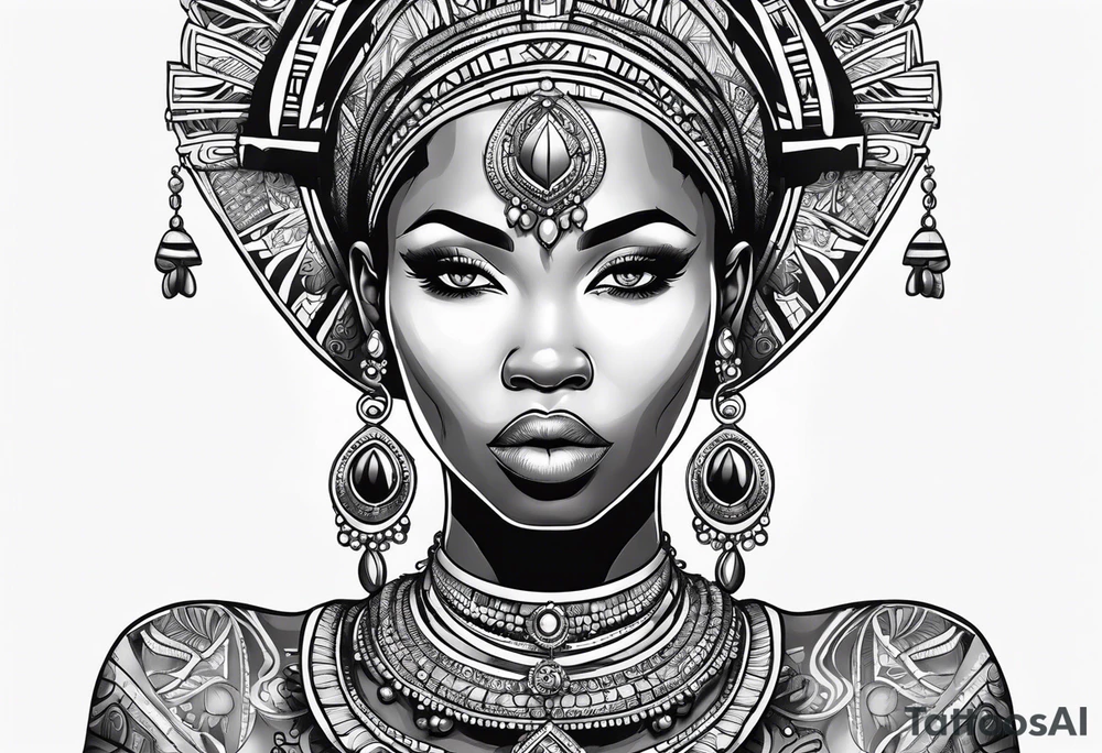 African goddess tattoo idea