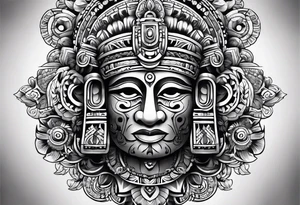 mayan sleeve tattoo idea