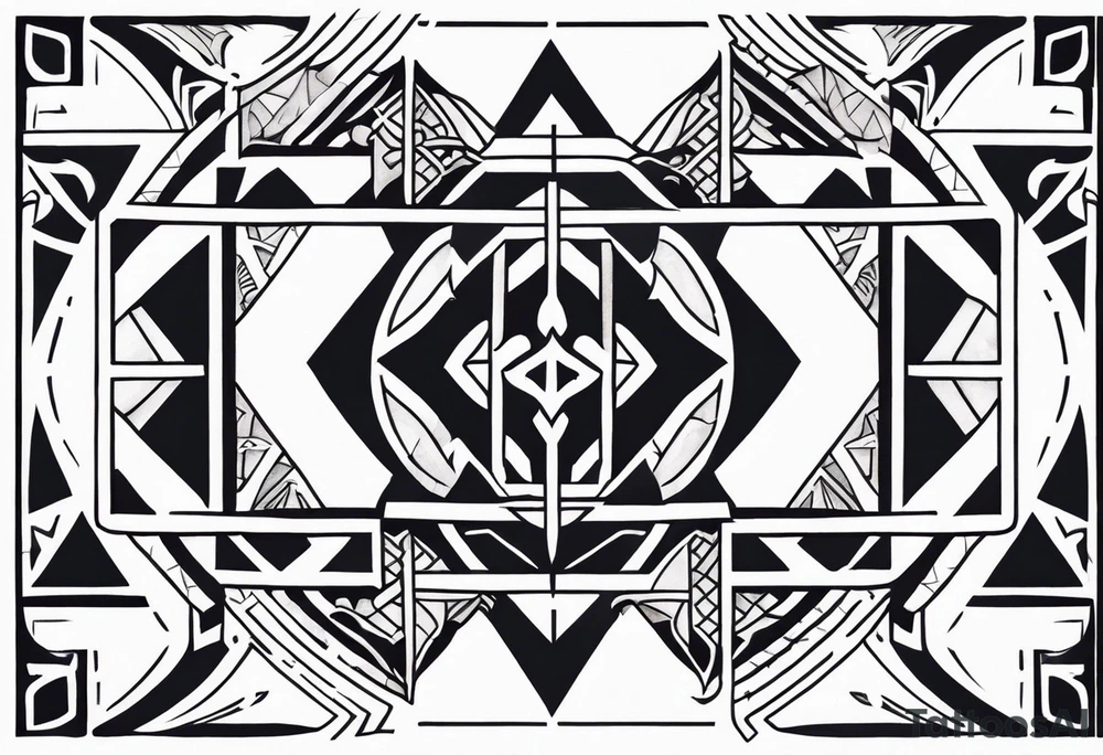 Polynesian geometric neck  tattoo tattoo idea