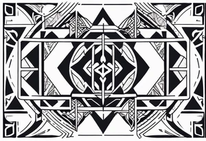 Polynesian geometric neck  tattoo tattoo idea