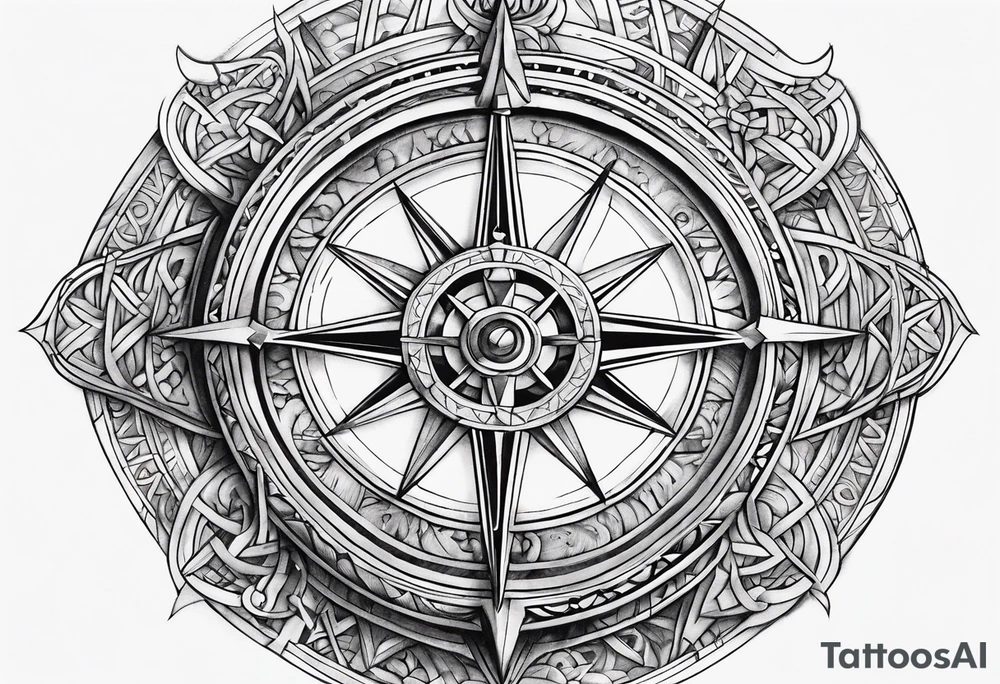 viking compass tattoo idea