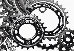 bicycle chain and gears wrist tattoo idea