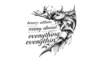 philippians 4:6 “worry about nothing, pray about everything” make this into a graphic type of tattoo with no words just meaning. tattoo idea