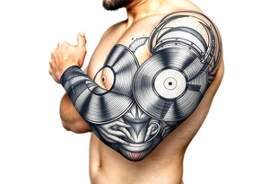 vinyl records tattoo idea