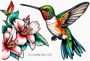 hummingbird tattoo idea