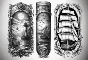 make a full sleeve nautical tattoo design tattoo idea