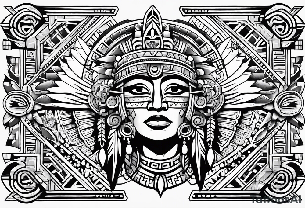 Simple Aztec for left shoulder tattoo idea