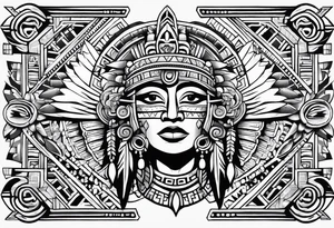 Simple Aztec for left shoulder tattoo idea