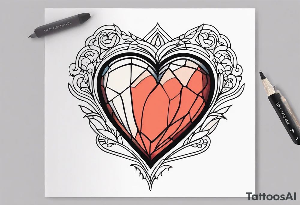 stone heart tattoo idea