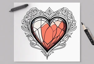 stone heart tattoo idea