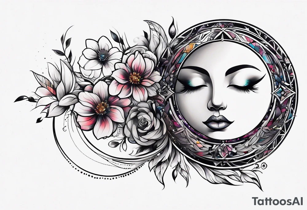 sacred moon tattoo idea