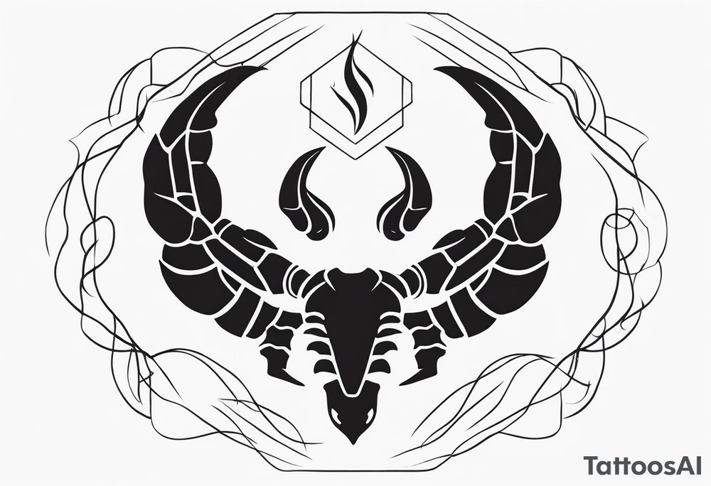 scorpio zodiac symbols tattoo idea