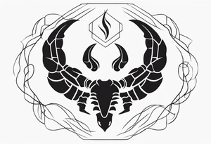 scorpio zodiac symbols tattoo idea
