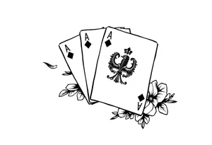 Poland symbol and poker cards Add casino money to it. tattoo idea