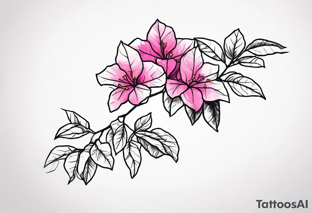 Bougainvillea tattoo idea