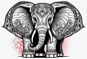 baby elephant tattoo idea