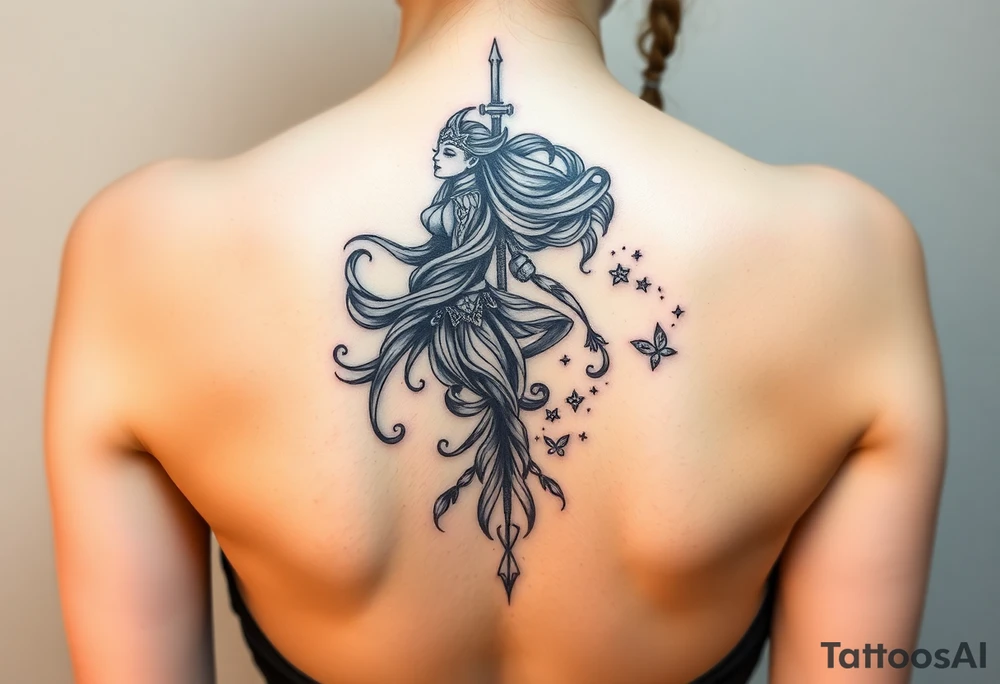 feminine warrior strength tattoo tattoo idea