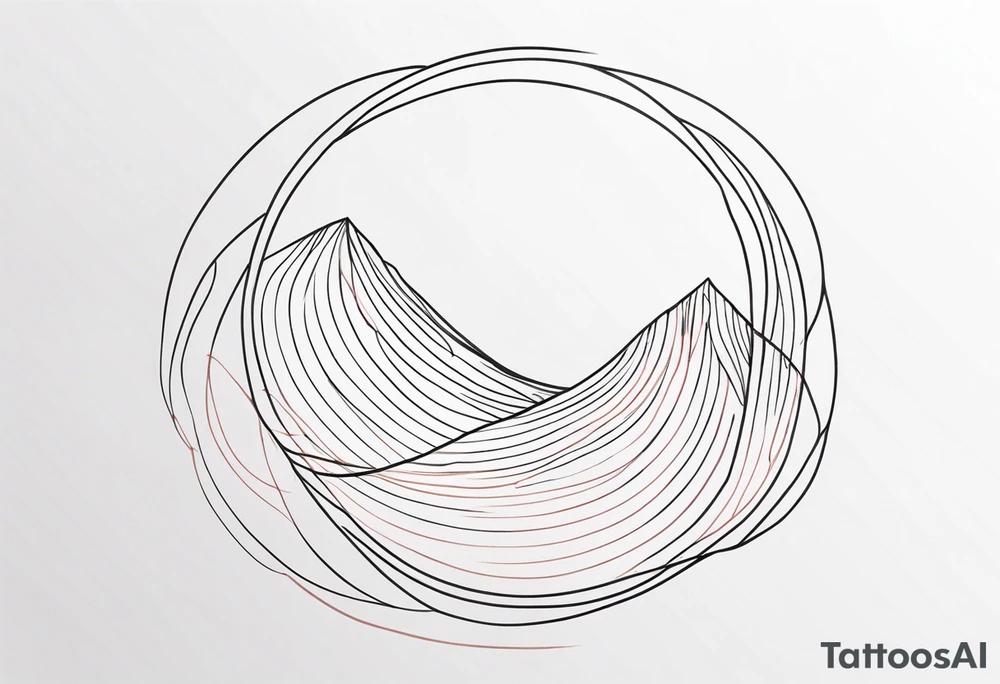 Wavy line tattoo idea