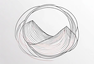 Wavy line tattoo idea