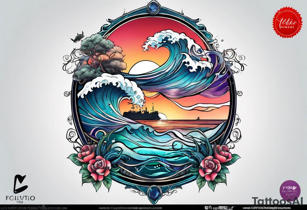 Ocean tattoo idea