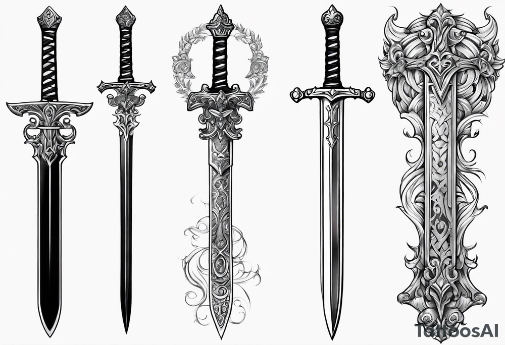sword tattoo for back tattoo idea
