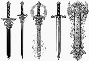 sword tattoo for back tattoo idea