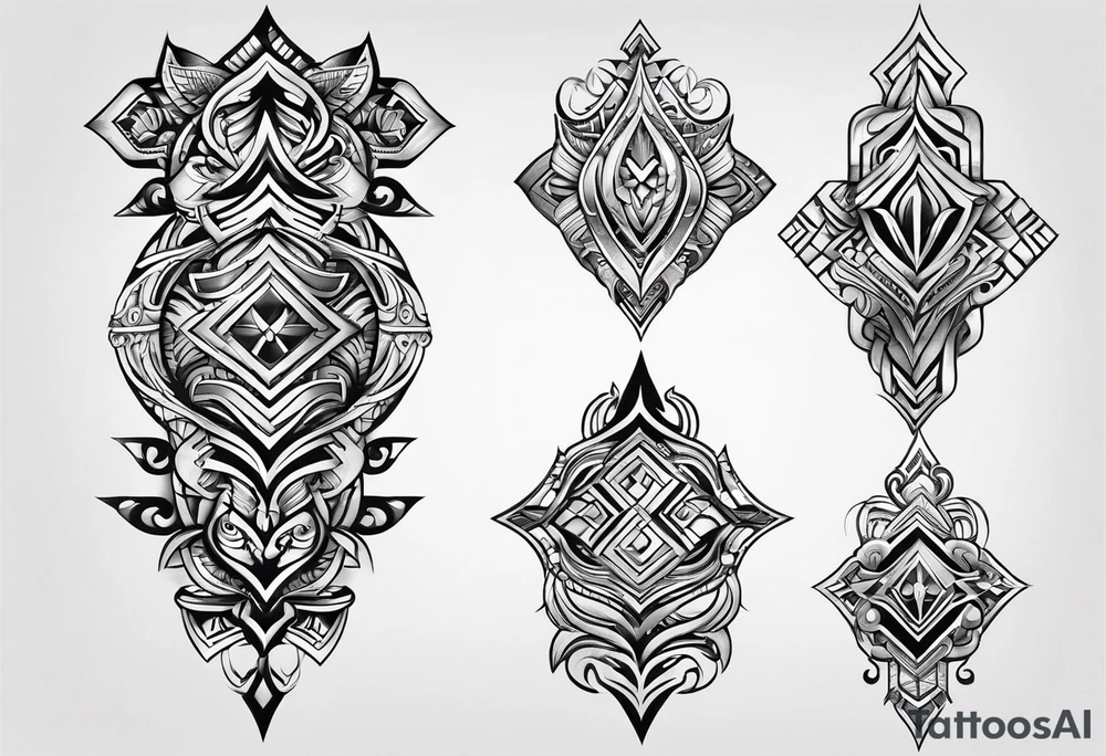 small thin tribal bicep wrap tattoo idea