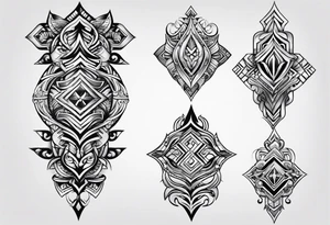 small thin tribal bicep wrap tattoo idea