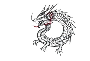 Feminine dragon tattoo idea