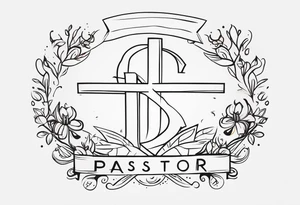 the words “Pastor Mom” in an image that reflects redemption and new life. tattoo idea