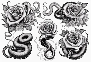 snake on lovecraft theme with tentacle
and rose tattoo idea