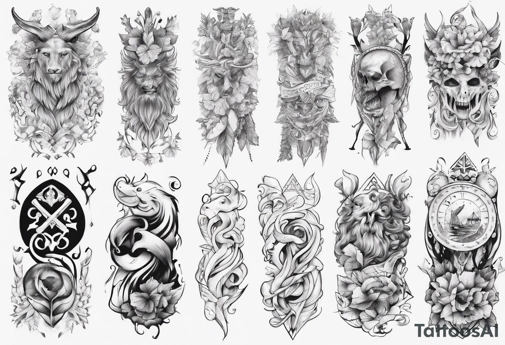 Sleeve Scandinavia tattoo idea