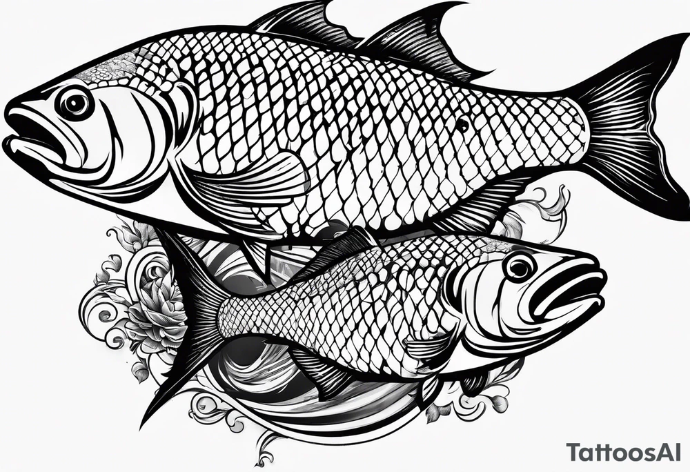 Fishingpole with memorium of a passed friend without a fish tattoo idea